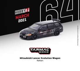 Mitsubishi  - Lancer black - 1:64 - Tarmac - T64-042-RLA - TC-T64-042RLA | The Diecast Company