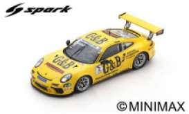 Porsche  - 911 2018 yellow - 1:43 - Spark - s8501 - spas8501 | The Diecast Company