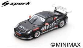 Porsche  - 911 2018 black/white - 1:43 - Spark - s8502 - spas8502 | The Diecast Company