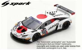 Lamborghini  - Huracán GT3 Evo 2019 white/red/black - 1:43 - Spark - s9607 - spas9607 | The Diecast Company