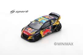 Peugeot  - 208 2020 dark blue/yellow - 1:43 - Spark - S7881 - spas7881 | The Diecast Company