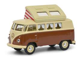 Volkswagen  - T1 Camper beige/brown - 1:64 - Schuco - 20266 - schuco20266 | The Diecast Company