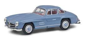 Mercedes Benz  - 300 SL blue - 1:64 - Schuco - 20276 - schuco20276 | The Diecast Company