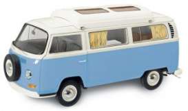 Volkswagen  - T2 camper blue/white - 1:64 - Schuco - 20304 - schuco20304 | The Diecast Company