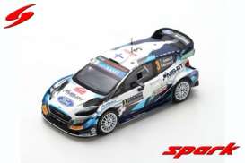 Ford  - Fiesta 2021 white/blue - 1:43 - Spark - s6586 - spas6586 | The Diecast Company