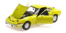 Opel  - GT 1970 yellow - 1:18 - Minichamps - 180049032 - mc180049032 | The Diecast Company