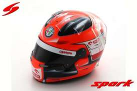 Helmet  - Robert Kubica Alfa Romeo F1 white/red - 1:8 - Spark - HSP061 - spaHSP061 | The Diecast Company