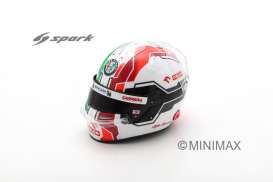 Helmet  - 2021 white/red - 1:5 - Spark - 5HF059 - spa5HF059 | The Diecast Company