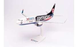 Boeing  - 737 800 white/black/red - 1:100 - Herpa Wings - H613125 - herpa613125 | The Diecast Company