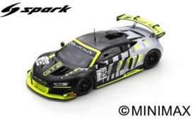 Audi  - R8 LMS GT2 2019 black/silver/yellow - 1:43 - Spark - s3695 - spas3695 | The Diecast Company