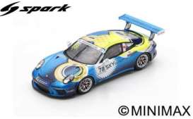 Porsche  - 911 2018 blue/yellow/white - 1:43 - Spark - sj066 - spasj066 | The Diecast Company