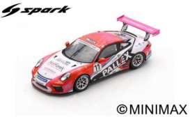 Porsche  - 911 2018 red/white - 1:43 - Spark - uk004 - spauk004 | The Diecast Company