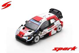 Toyota  - Yaris 2021 white/black/red - 1:43 - Spark - s6588 - spas6588 | The Diecast Company