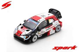 Toyota  - Yaris 2021 white/black/red - 1:43 - Spark - s6589 - spas6589 | The Diecast Company