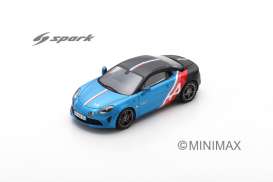 Alpine  - A110 2021 blue/white/red - 1:43 - Spark - s6591 - spas6591 | The Diecast Company