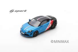 Alpine  - A110 2021 blue/white/red - 1:43 - Spark - s6592 - spas6592 | The Diecast Company