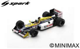 Williams  - FW11B 1987 white/black/yellow - 1:43 - Spark - S7484 - spaS7484 | The Diecast Company