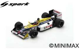 Williams  - FW11B 1987 white/black/yellow - 1:43 - Spark - S7482 - spaS7482 | The Diecast Company