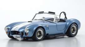 Shelby  - Cobra sapphire blue/white - 1:18 - Kyosho - 8047SBL - kyo8047SBL | The Diecast Company