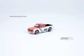 Datsun  - Sunny Hakatora pick-up #46 2021 red/white/blue - 1:64 - Inno Models - in64-HKT-BRE46 - in64HKT-BRE46 | The Diecast Company