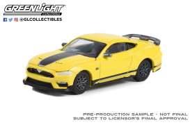 Ford  - Mustang Mach 1 2021 yellow - 1:64 - GreenLight - 13320F - gl13320F | The Diecast Company