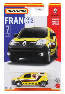 Renault  - Kangoo Express  yellow - 1:64 - Matchbox - HBL09 - MBHBL09 | The Diecast Company