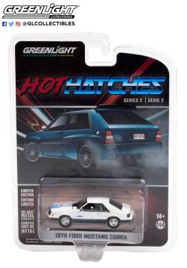 Ford  - Mustang 1979 white/blue - 1:64 - GreenLight - 63020C - gl63020C | The Diecast Company