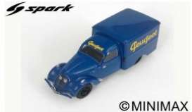 Peugeot  - 202 U blue - 1:43 - Spark - S7829 - spaS7829 | The Diecast Company