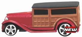 Ford  - Woody Wagon 1932 red/wood - 1:64 - Maisto - 06208 - mai06208 | The Diecast Company