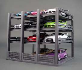 Accessoires diorama - Multi-storey Car Park 2022 black - 1:64 - Ignition - IG2854 - IG2854 | The Diecast Company