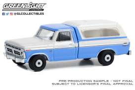 Ford  - F-100 1975 blue/white - 1:64 - GreenLight - 35260B - gl35260B | The Diecast Company