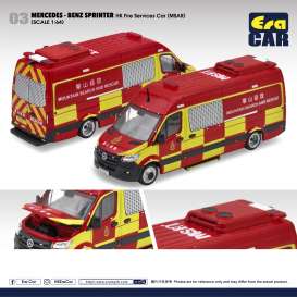 Mercedes Benz  - Sprinter 2021 red/yellow - 1:64 - Era - MB22SPR0301 - EraMB22SPR0301 | The Diecast Company