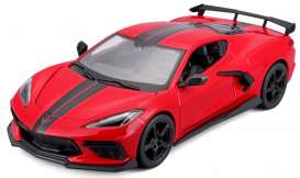 Chevrolet  - Corvette 2020 red/black - 1:24 - Maisto - 31534O - mai31534R | The Diecast Company