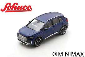 Audi  - Q4 e-tron blue - 1:43 - Schuco - S07558 - schuco07558 | The Diecast Company