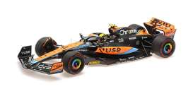 McLaren  - MCL60 2023 orange/blue/black - 1:18 - Minichamps - 537231804 - mc537231804 | The Diecast Company