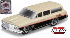 Chevrolet  - Biscayne 1962 cream/black/orange - 1:64 - Maisto - 15380-06026 - mai15380-06026 | The Diecast Company