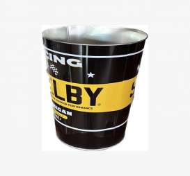 Shelby  - Tradition Metal Trash Bin black/yellow - Tac Signs - R502252 - CRMB502252 | The Diecast Company