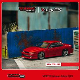 Nissan  - Silvia red metallic - 1:64 - Tarmac - T64G-025-RE - TC-T64G025RE | The Diecast Company