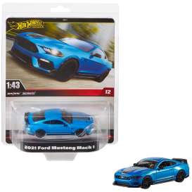 Ford  - Mustang Mach I 2021 blue - 1:43 - Hotwheels - HWT09 - hwmvHWT09 | The Diecast Company