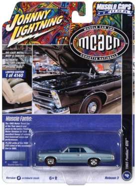 Pontiac  - GTO 1965 blue-silver - 1:64 - Johnny Lightning - SP290B - JLSP290B | The Diecast Company