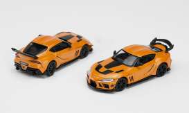 Toyota  - Supra orange - 1:64 - Pop Race Limited - PR640077 - PR640077 | The Diecast Company