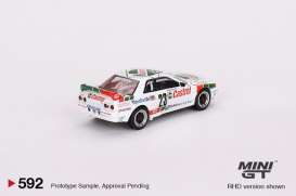 Nissan  - Skyline GT-R 1990 white/red - 1:64 - Mini GT - 00592-R - MGT00592rhd | The Diecast Company