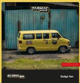 Dodge  - Van yellow - 1:64 - Tarmac - T64G-TL032-YL - TC-T64G-TL032-YL | The Diecast Company