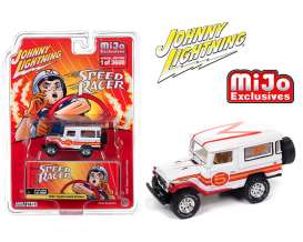 Toyota  - Land Cruiser *Speedracer* 1980 white/red/yellow - 1:64 - Johnny Lightning - CP7464 - JLCP7464 | The Diecast Company