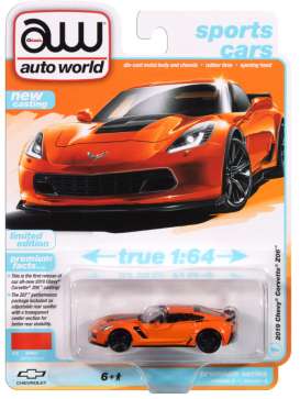 Chevrolet  - Corvette Z06 2019 orange/black - 1:64 - Auto World - SP165A - AWSP165A | The Diecast Company