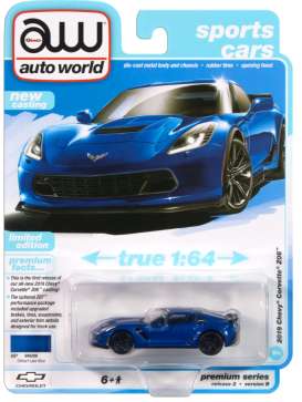 Chevrolet  - Corvette Z06 2019 Elkhart Lake Metallic  - 1:64 - Auto World - SP165B - AWSP165B | The Diecast Company