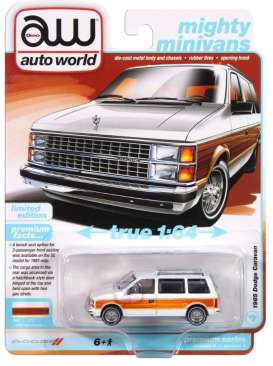 Dodge  - Caravan 1985 white/brown - 1:64 - Auto World - SP167A - AWSP167A | The Diecast Company