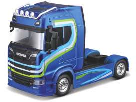 Scania  - S730 blue/white/green - 1:43 - Bburago - 32206 - bura32206 | The Diecast Company