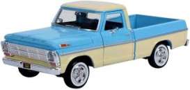 Ford  - F-100 1969 light blue/white - 1:24 - Motor Max - 79315lb - mmax79315lb | The Diecast Company