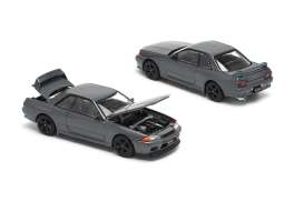Nissan  - Skyline GT-R R32 gun metal metallic - 1:64 - Pop Race Limited - PR640101 - PR640101 | The Diecast Company
